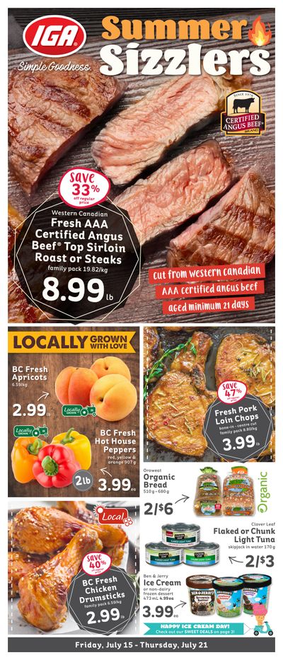 IGA Stores of BC Flyer July 15 to 21