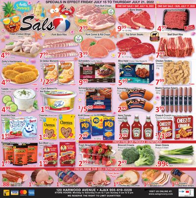 Sal's Grocery Flyer July 15 to 21