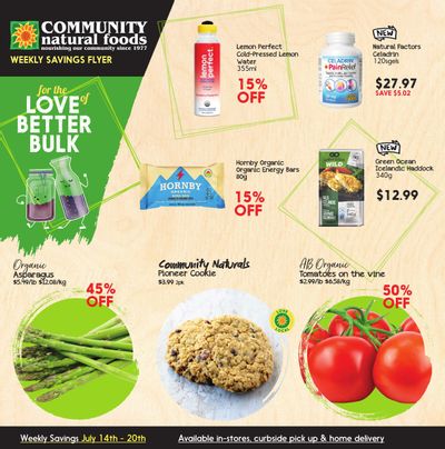Community Natural Foods Flyer July 14 to 20