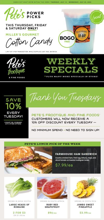 Pete's Fine Foods Flyer July 14 to 20
