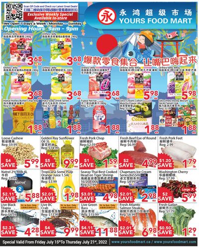 Yours Food Mart Flyer July 15 to 21