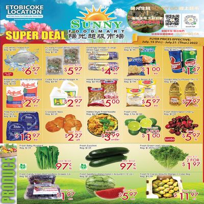 Sunny Foodmart (Etobicoke) Flyer July 15 to 21