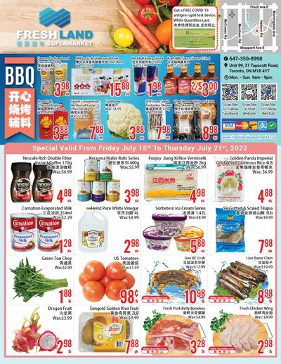 FreshLand Supermarket Flyer July 15 to 21