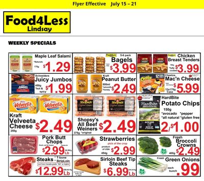 Food 4 Less (Lindsay) Flyer July 15 to 21