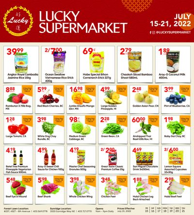 Lucky Supermarket (Calgary) Flyer July 15 to 21