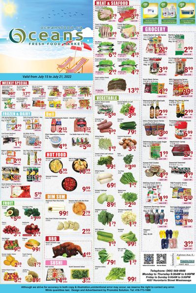 Oceans Fresh Food Market (Mississauga) Flyer July 15 to 21