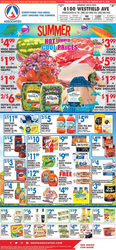 Associated Supermarkets (NY) Weekly Ad Flyer July 16 to July 23