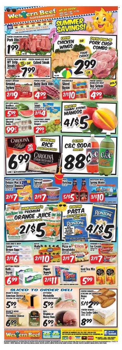Western Beef (FL, NY) Weekly Ad Flyer July 16 to July 23