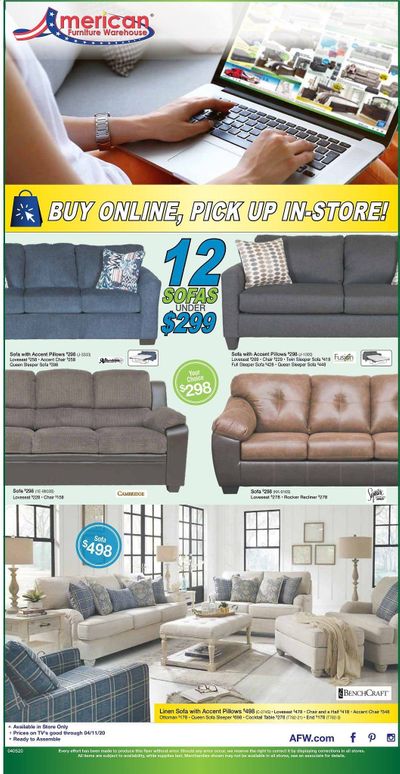 American Furniture Warehouse Weekly Ad & Flyer April 5 to 11