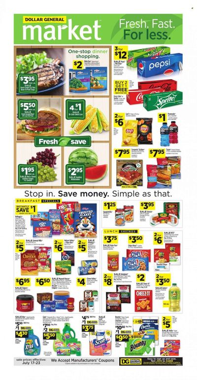 Dollar General (AL, GA, KY, LA, TN) Weekly Ad Flyer July 18 to July 25