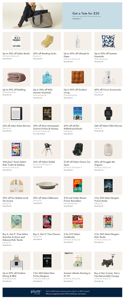 Chapters Indigo Online Deals of the Week July 18 to 24