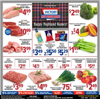 Victory Meat Market Flyer July 19 to 23