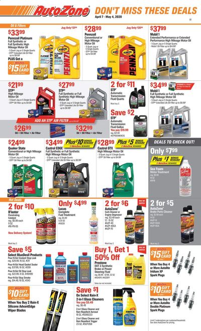 Autozone Weekly Ad & Flyer April 7 to May 4