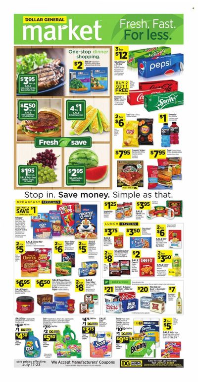 Dollar General (OH) Weekly Ad Flyer July 19 to July 26