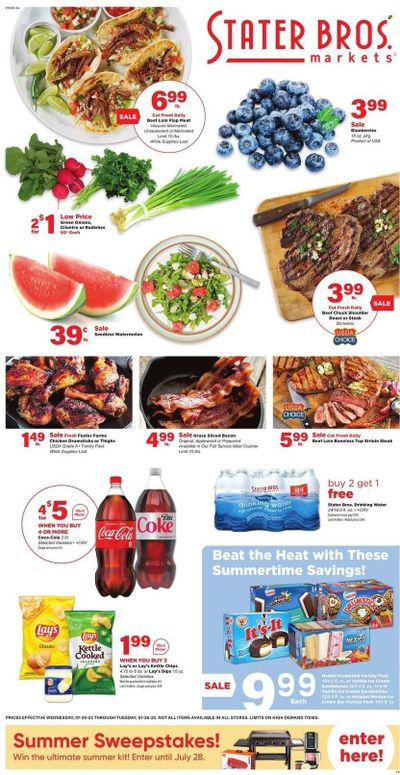 Stater Bros. (CA) Weekly Ad Flyer July 19 to July 26