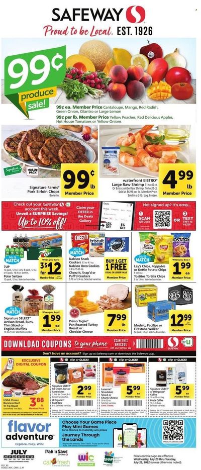Safeway (CA, HI, OR, WA) Weekly Ad Flyer July 19 to July 26