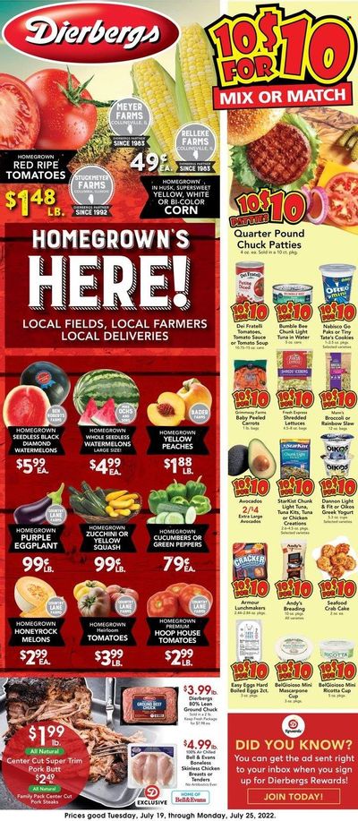 Dierbergs (IL, MO) Weekly Ad Flyer July 19 to July 26