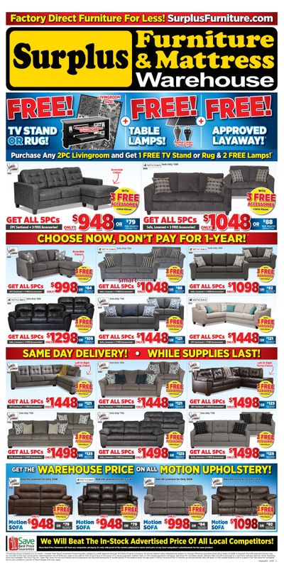Surplus Furniture & Mattress Warehouse (Prince Albert) Flyer April 7 to May 4