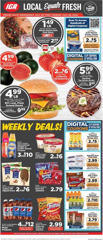 IGA Weekly Ad Flyer July 19 to July 26