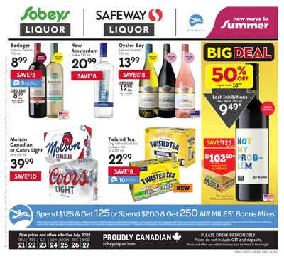 Sobeys/Safeway (AB) Liquor Flyer July 21 to 27