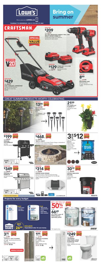 Lowe's (West) Flyer July 21 to 27
