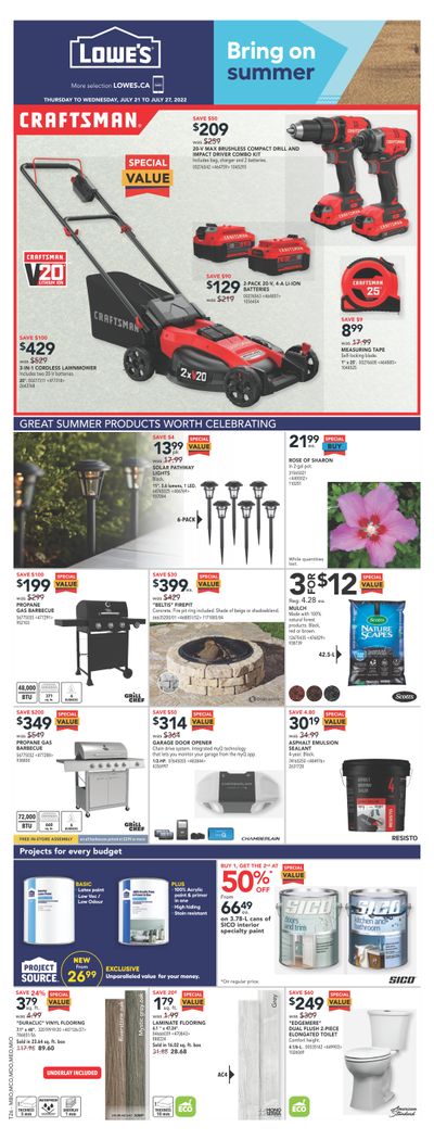 Lowe's (ON) Flyer July 21 to 27
