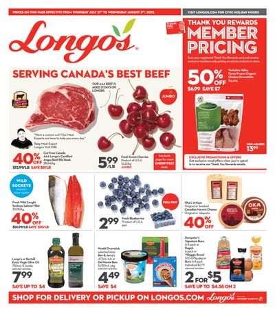 Longo's Flyer July 21 to August 3