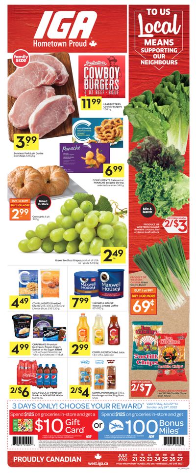 IGA (West) Flyer July 21 to 27