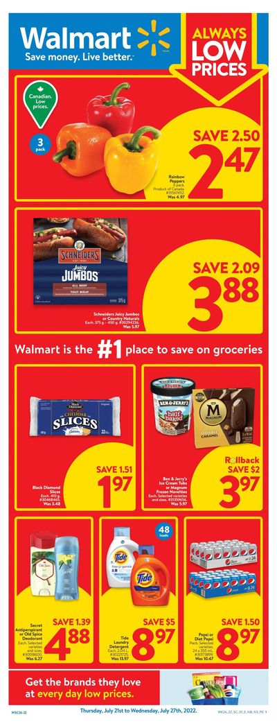 Walmart (Atlantic) Flyer July 21 to 27