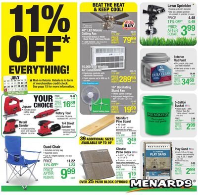 Menards Weekly Ad Flyer July 20 to July 27