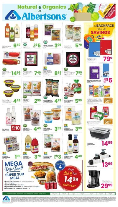 Albertsons (CA, ID, LA, MT, OR, TX, WA) Weekly Ad Flyer July 20 to July 27