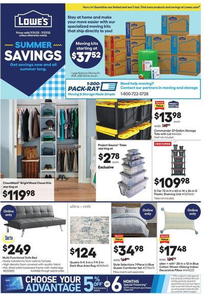 Lowe's Weekly Ad Flyer July 20 to July 27