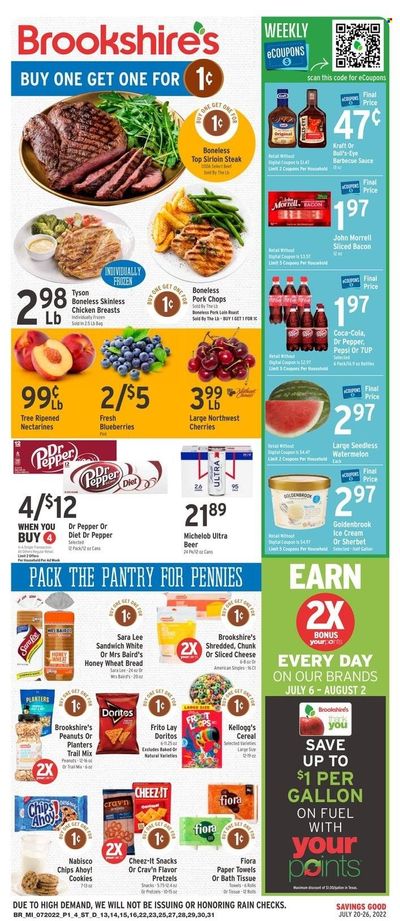 Brookshires (AR, LA, TX) Weekly Ad Flyer July 20 to July 27