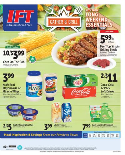 IFT Independent Food Town Flyer July 22 to 28