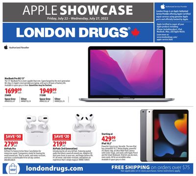 London Drugs Apple Showcase Flyer July 22 to 27