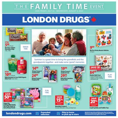 London Drugs Apple The Family Time Event Flyer July 22 to August 3