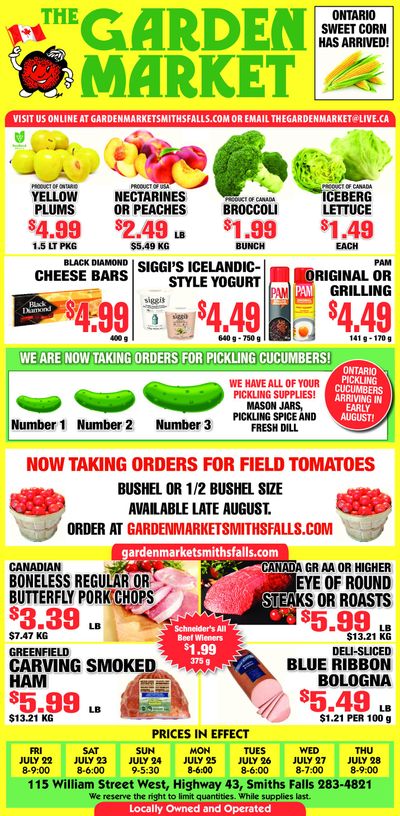 The Garden Market Flyer July 22 to 28