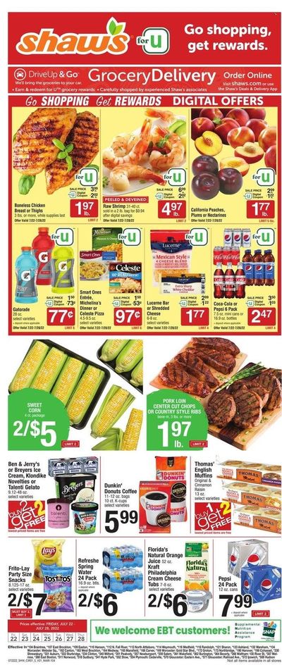 Shaw’s (MA, ME, NH, RI, VT) Weekly Ad Flyer July 21 to July 28