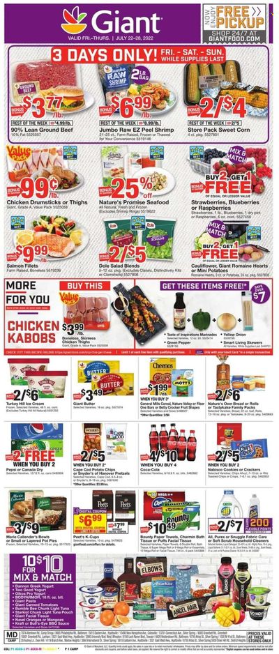 Giant Food (DE, MD, VA) Weekly Ad Flyer July 21 to July 28