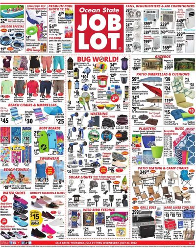 Ocean State Job Lot (CT, MA, ME, NH, NJ, NY, RI) Weekly Ad Flyer July 21 to July 28