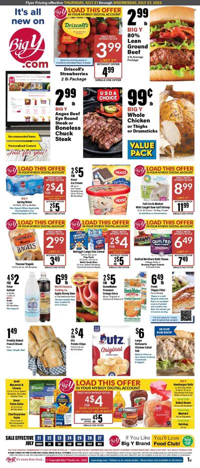 Big Y (MA) Weekly Ad Flyer July 21 to July 28