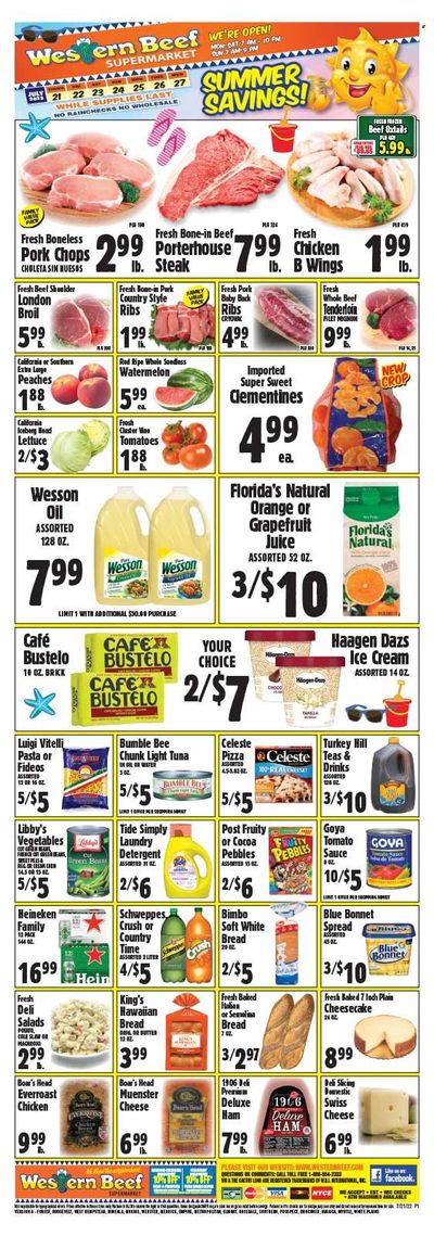 Western Beef (FL, NY) Weekly Ad Flyer July 21 to July 28