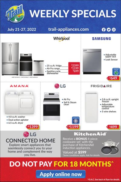 Trail Appliances (AB & SK) Flyer July 21 to 27