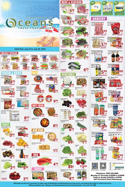 Oceans Fresh Food Market (Mississauga) Flyer July 22 to 28