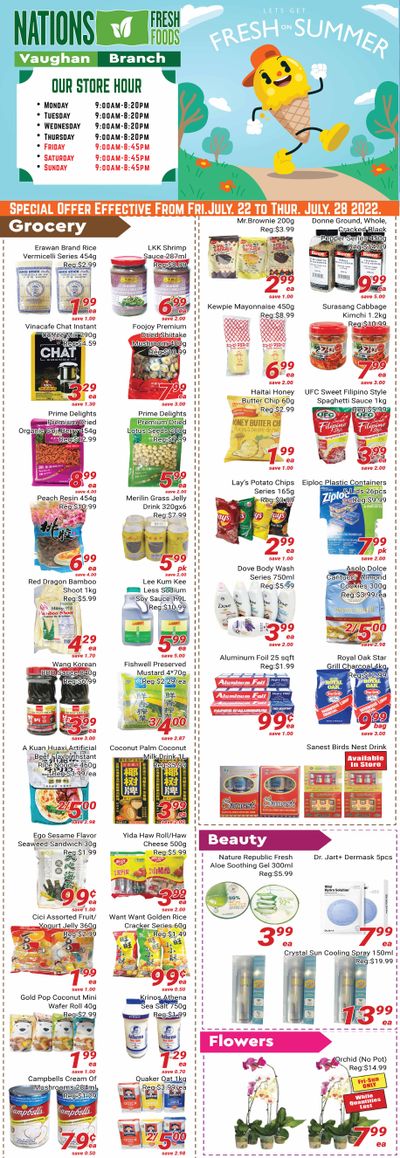 Nations Fresh Foods (Vaughan) Flyer July 22 to 28