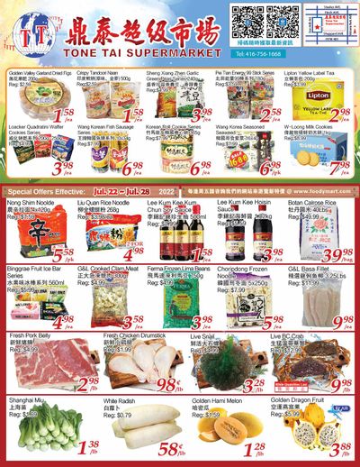 Tone Tai Supermarket Flyer July 22 to 28
