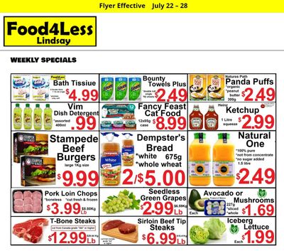 Food 4 Less (Lindsay) Flyer July 22 to 28