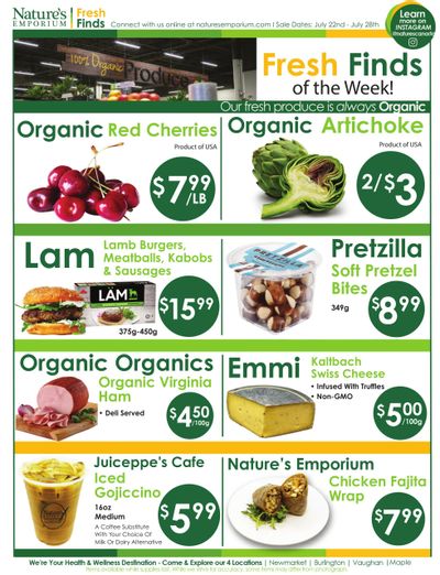 Nature's Emporium Weekly Flyer July 22 to 28