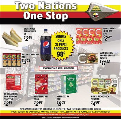 Two Nations One Stop Flyer July 22 to 28