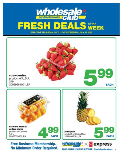 Wholesale Club (Atlantic) Fresh Deals of the Week Flyer July 21 to 27